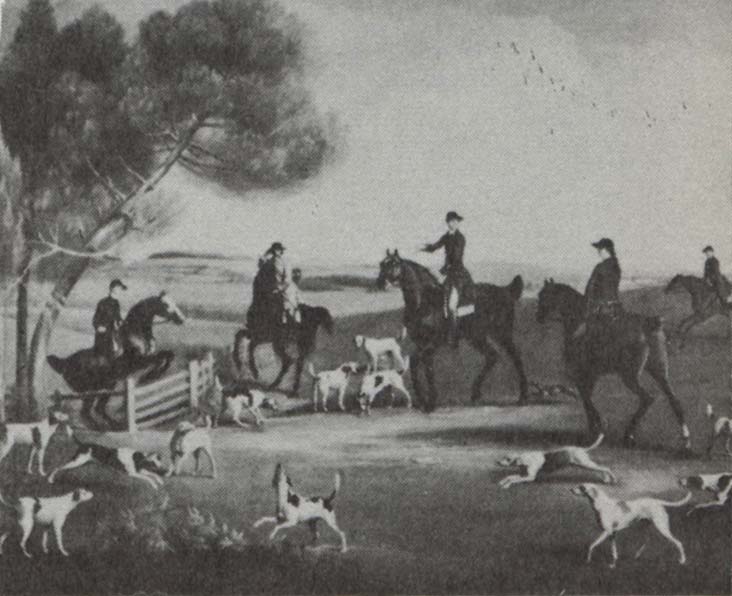 Hunting Scene Detail from a landscape
